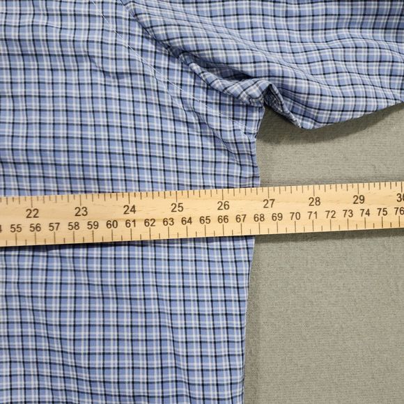 Polo Ralph Lauren Shirt Mens Large Blue White Black Check Yarmouth 100% Cotton - Picture 12 of 16